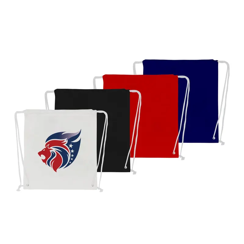 170gsm Drawstring Cotton Bag – Drawstring Bags – available in black, blue, red, white colours