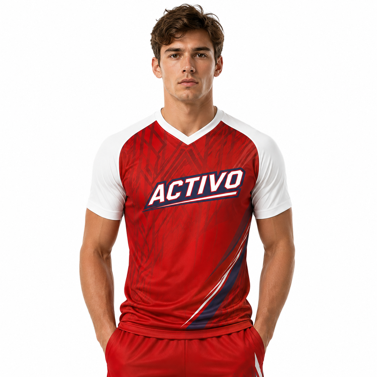 100% Polyester Micro Mesh Sublimated V-Neck Raglan Sport Tee Shirt – T Shirts – Promocollection – available in PMS
