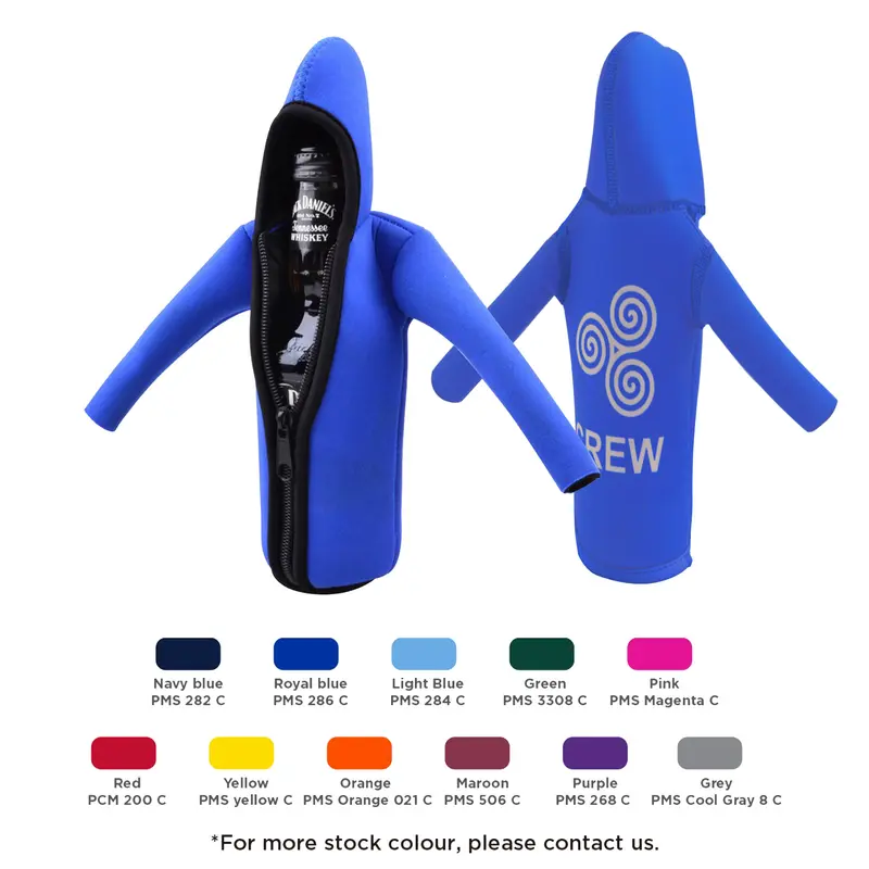 Hooded Bottle Cooler – Stubby Holders – available in blue, green, grey, orange colours and 4 more