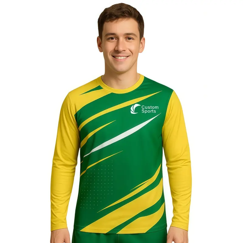100% Polyester Micro Mesh Sublimated Sports Long Sleeves Shirt – T Shirts – available in multi colour