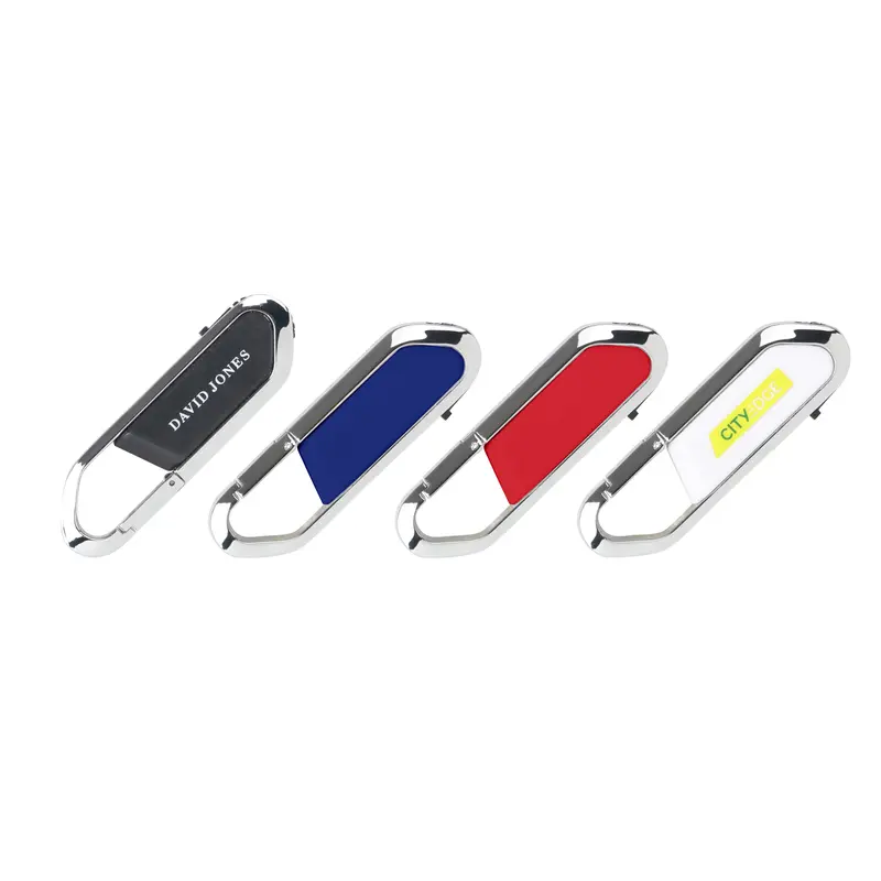 Mini Carabiner Flash Drive – USB Drives – available in black, blue, red, white colours