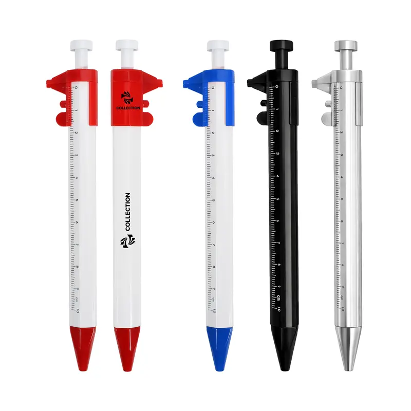 Caliper Pen – Novelty Pens – available in black, blue, red, silver colours