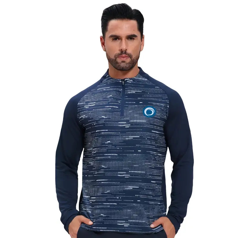 Polyester Spandex Sublimated Stand-Up Collar  1/4 Zip Raglan Jacket – Pullovers – available in multi colour