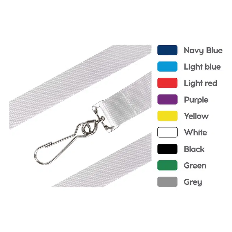Nylon Lanyard – Lanyards – available in black, blue, green, grey colours and 4 more