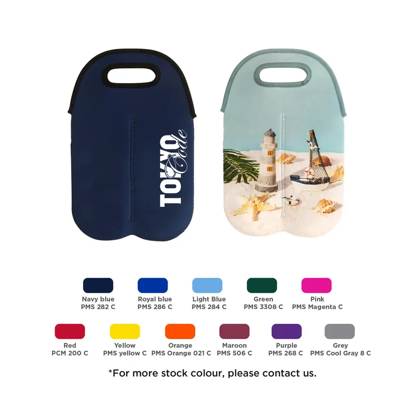 Neoprene Double Beer Bottle Carrier – Stubby Holders – available in multi colour