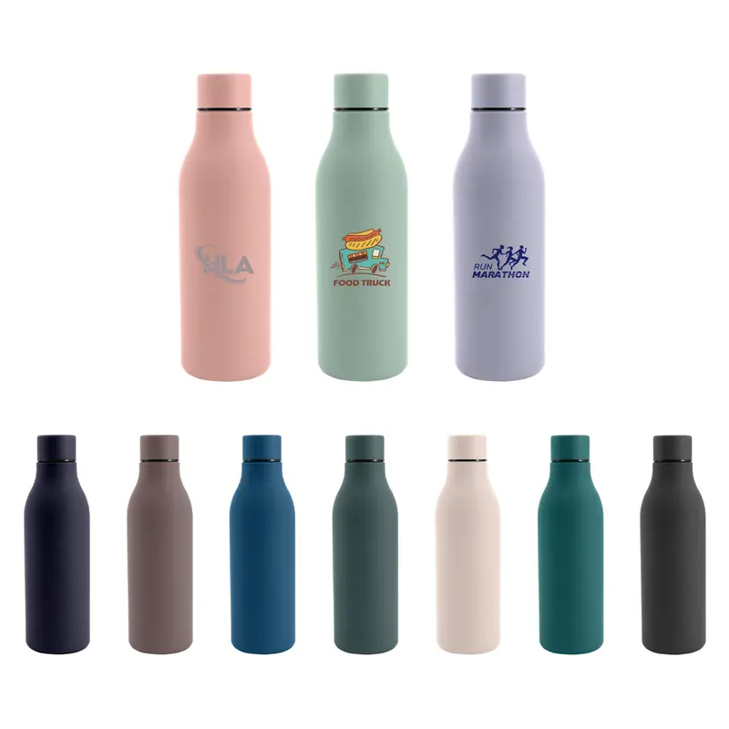 550ML Thermal Rubber Coated Drink Bottle – Drink Bottles – available in beige, black, blue, green colours and 3 more
