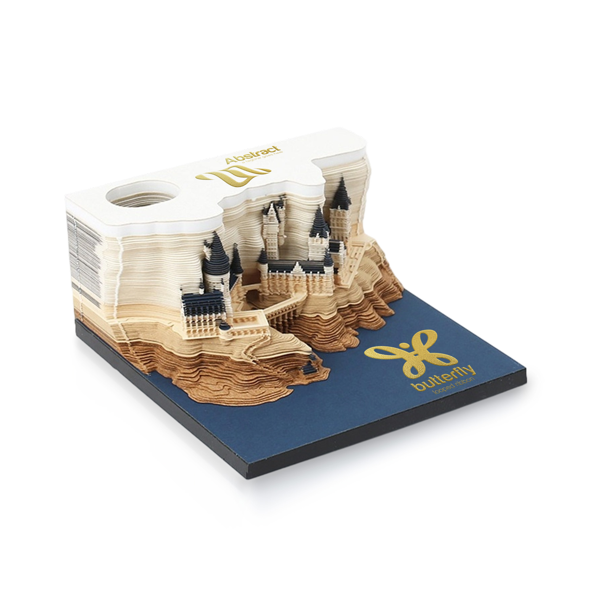 3D Paper Carving Notepad Weekly Calendar