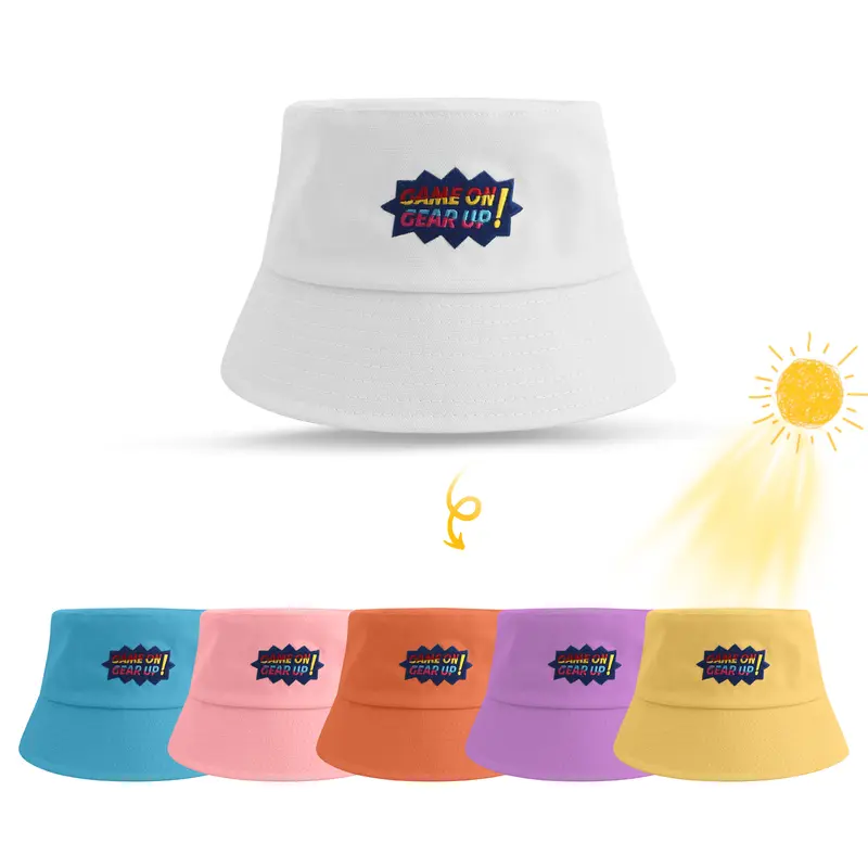 Colour Changing Bucket Hat – Bucket & Sun Hats – available in blue, orange, pink, purple colours and 1 more