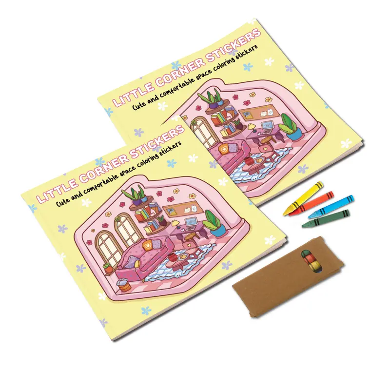 14x14cm Custom Colouring Books – Crayons & Colouring Sets – available in multi colour
