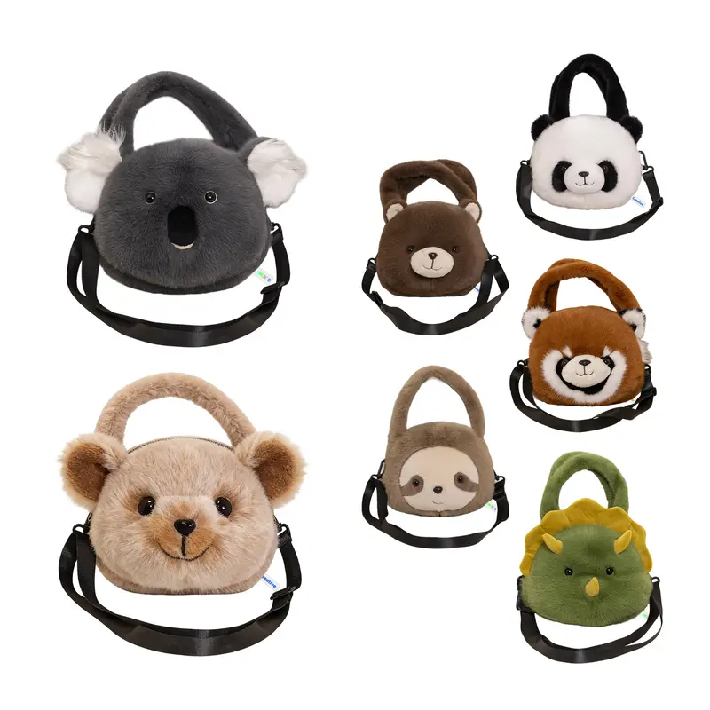 Custom Animal Plush Handbag – Misc Bags – available in beige, black, brown, green colours and 3 more