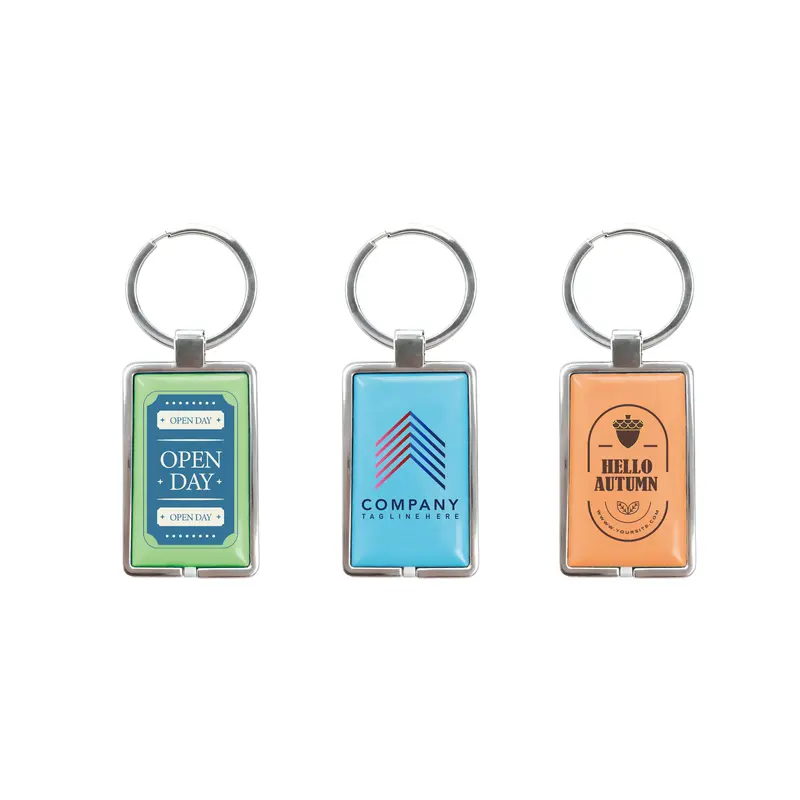 NFC Epoxy Square Tag with Metal Keyring – Keyrings – available in multi colour