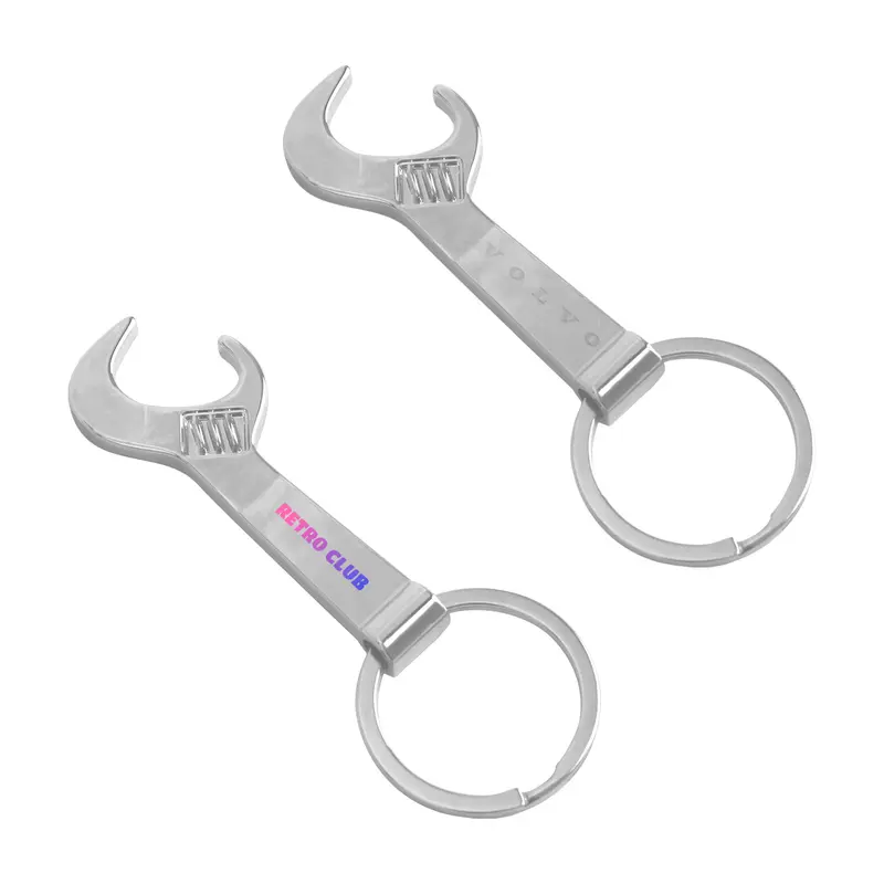 Wrench Metal Keyring Bottle Opener – Keyrings – available in silver colour