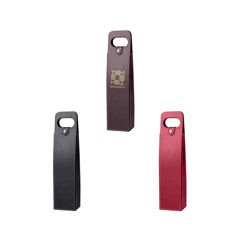 Single Wine Bottle Bag – Wine Carriers – available in black, brown, red colours