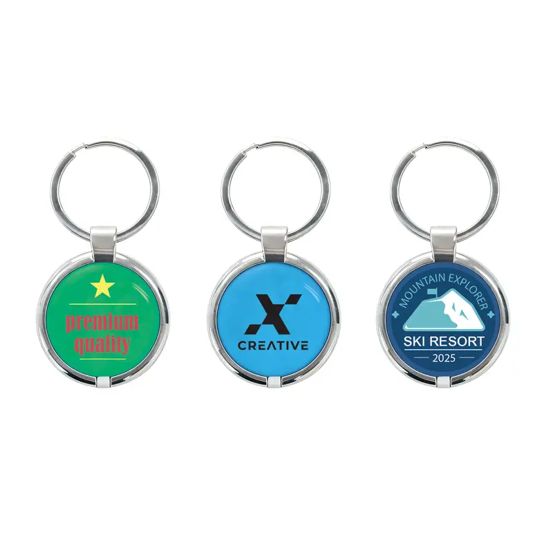 NFC Epoxy  Round Tag with Metal Keyring – Keyrings – available in multi colour