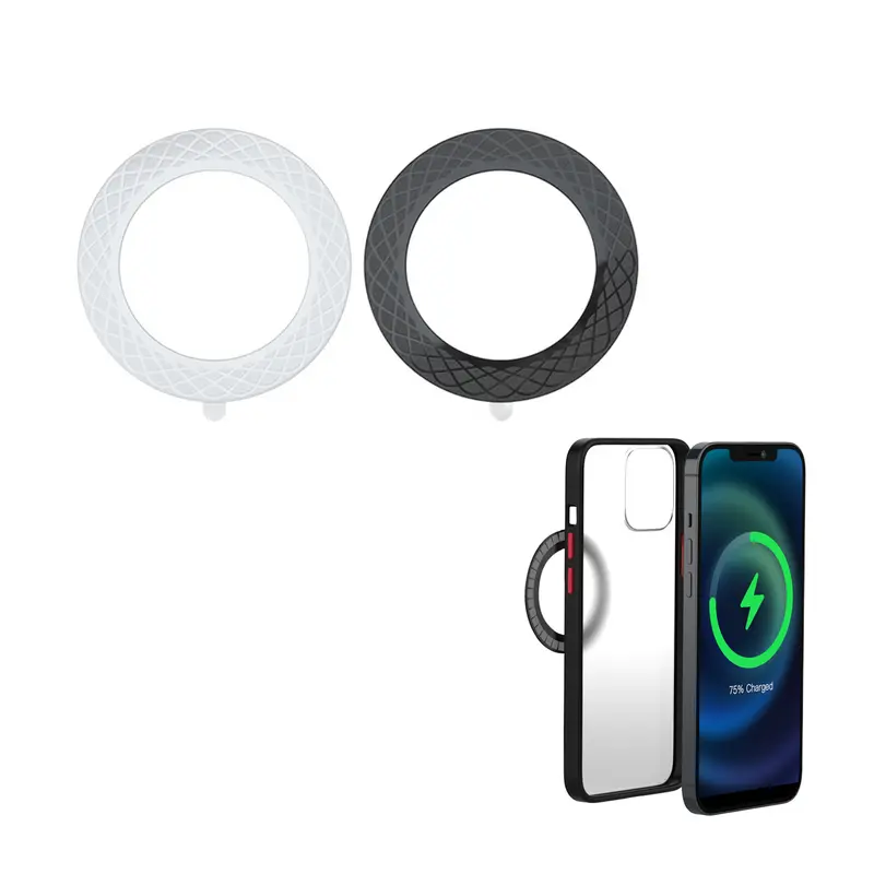 Magnetic Ring – Phone Wallets – available in black, white colours