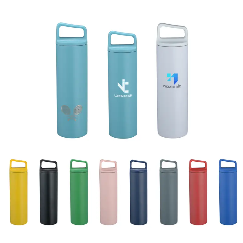 500ML/600ML Stainless Steel Vacuum Thermal Bottle with Handle – Drink Bottles – available in black, blue, green, grey colours and 4 more