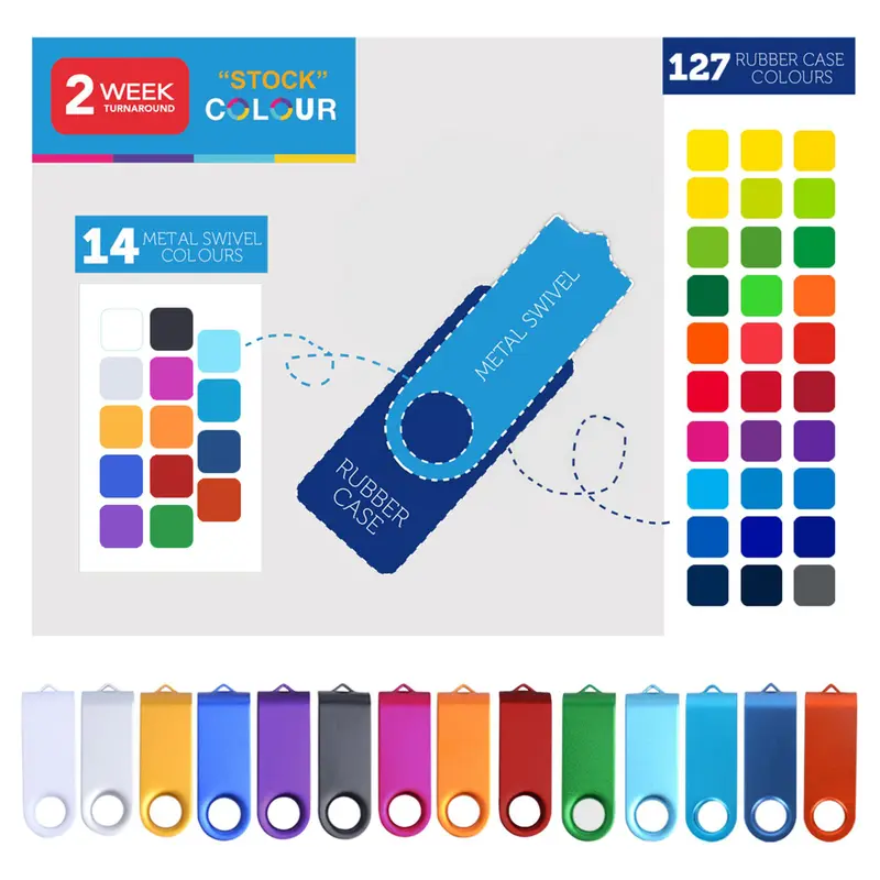 Belton Swivel Flash Drive – USB Drives – available in black, blue, gold, green colours and 5 more