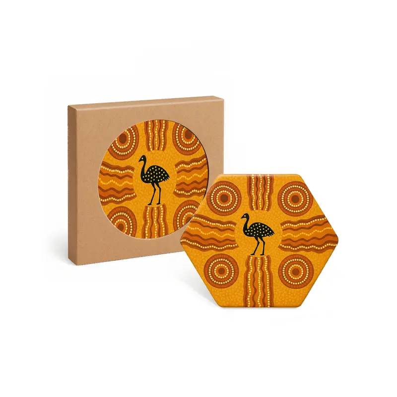 Hexagon Ceramic Coaster – Coasters – available in multi colour