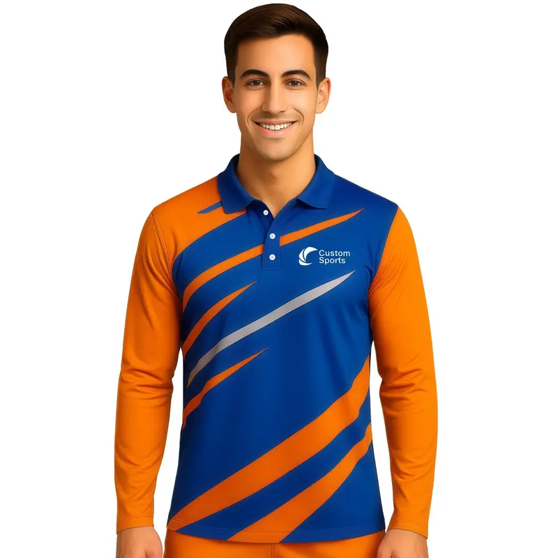 100% Poly Milk Silk Sublimated Basic Long Sleeves POLO – Polo Shirts