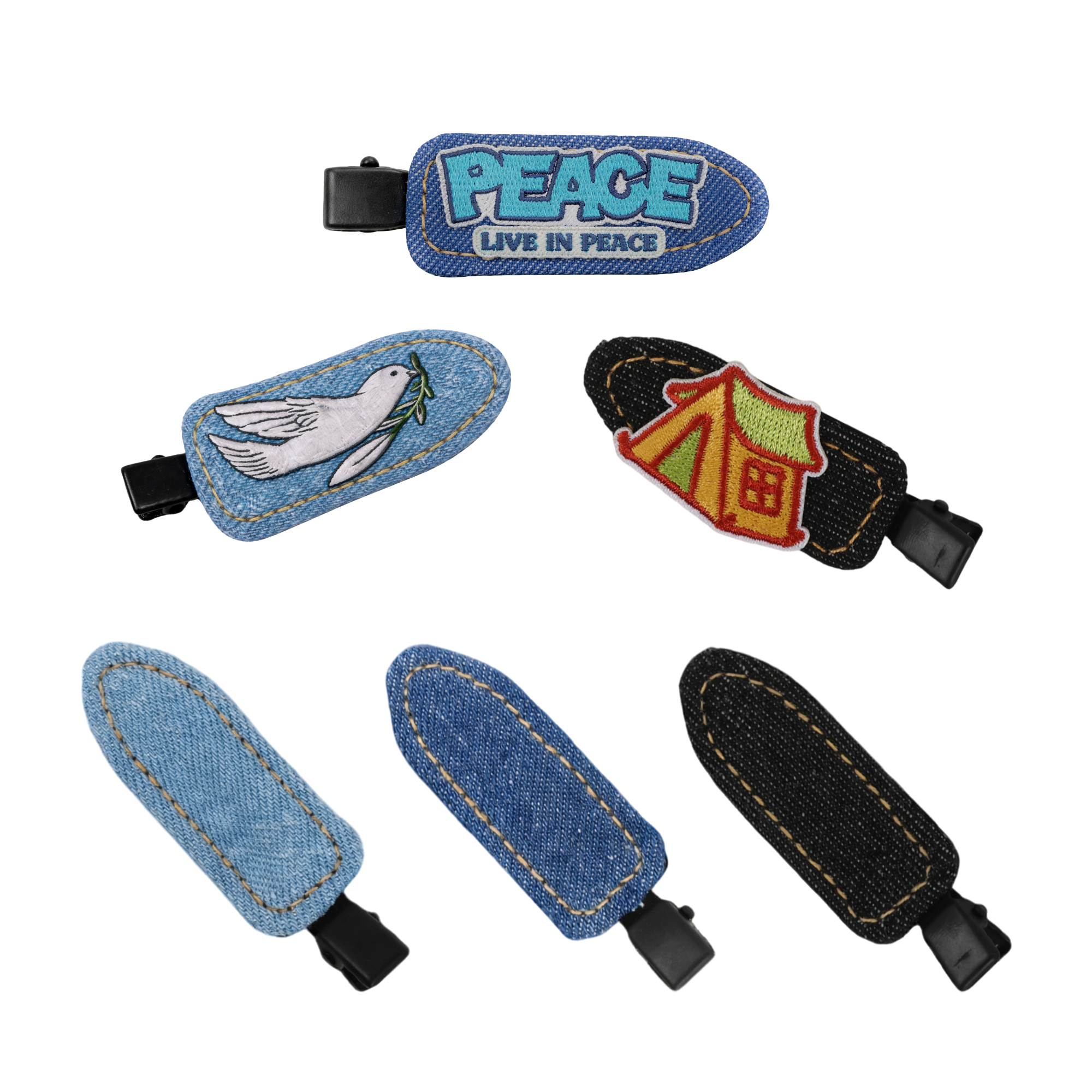Denim Duck Bill Hair Clip