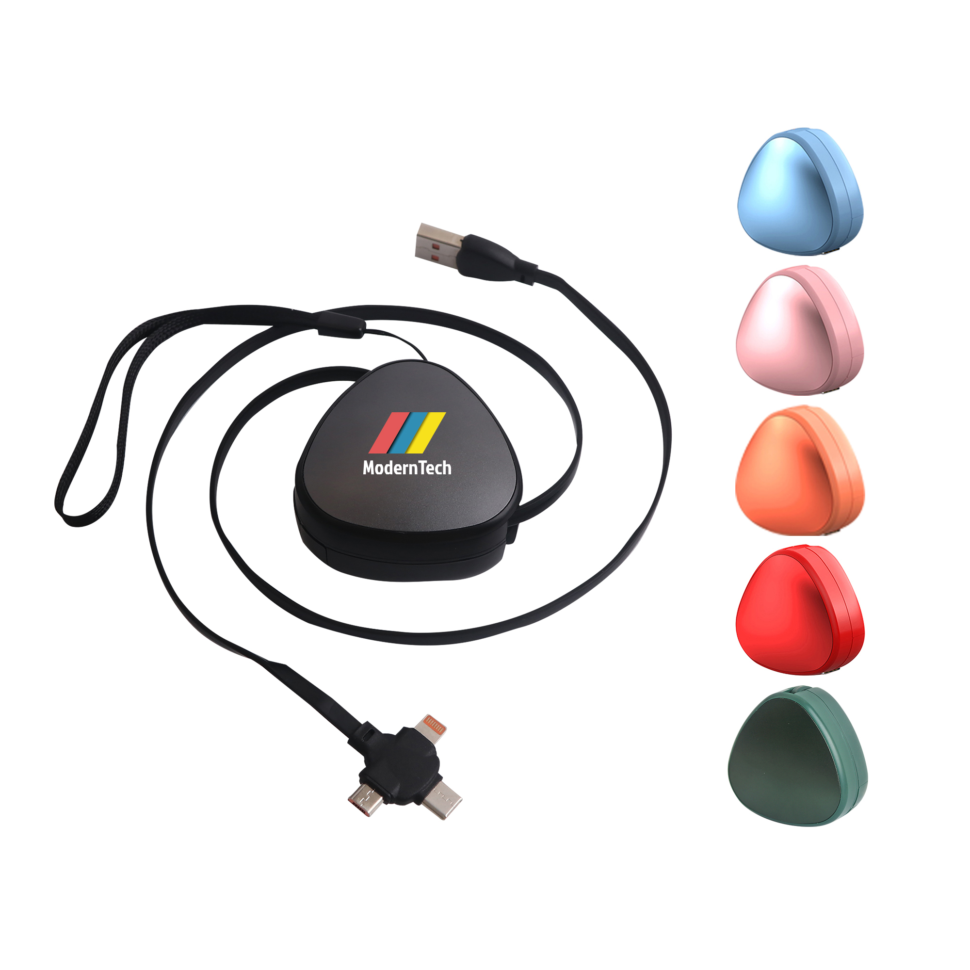 3-In-1 Retractable Portable Charging Cable