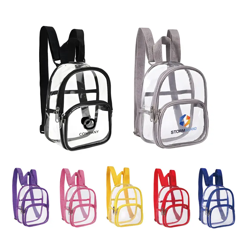 Clear Mini Backpack – Misc Bags – available in black, blue, grey, pink colours and 3 more