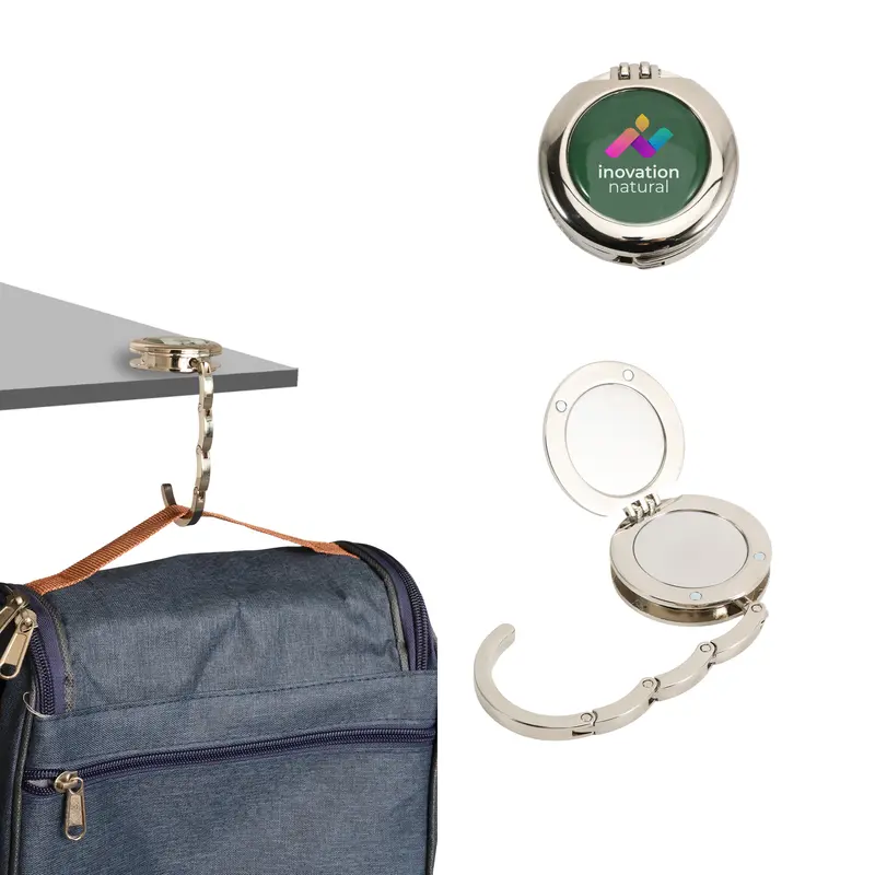 Foldable Desk Hook with Mirror – Misc Tools – available in silver colour
