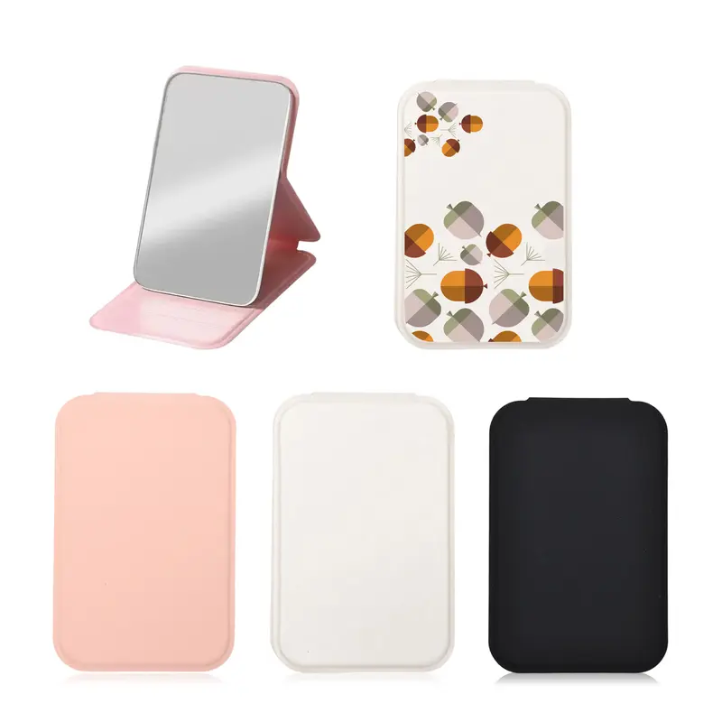 Portable Mini Mirror – Misc Homeware – available in beige, black, pink colours
