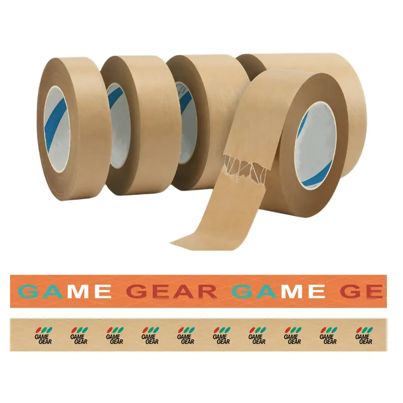 Self Adhesive Reinforced Kraft Paper Tape – Misc Print – available in beige, multi, white colours