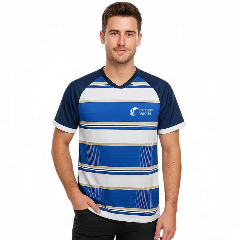 100% Polyester Micro Mesh Sublimated V-Neck Raglan Tee Shirt – T Shirts – available in multi colour
