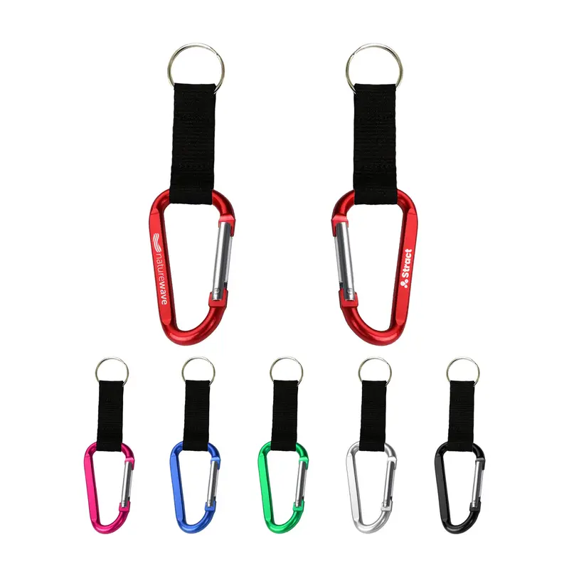 Carabiner Keychain – Keyrings – available in black, blue, green, pink colours and 2 more