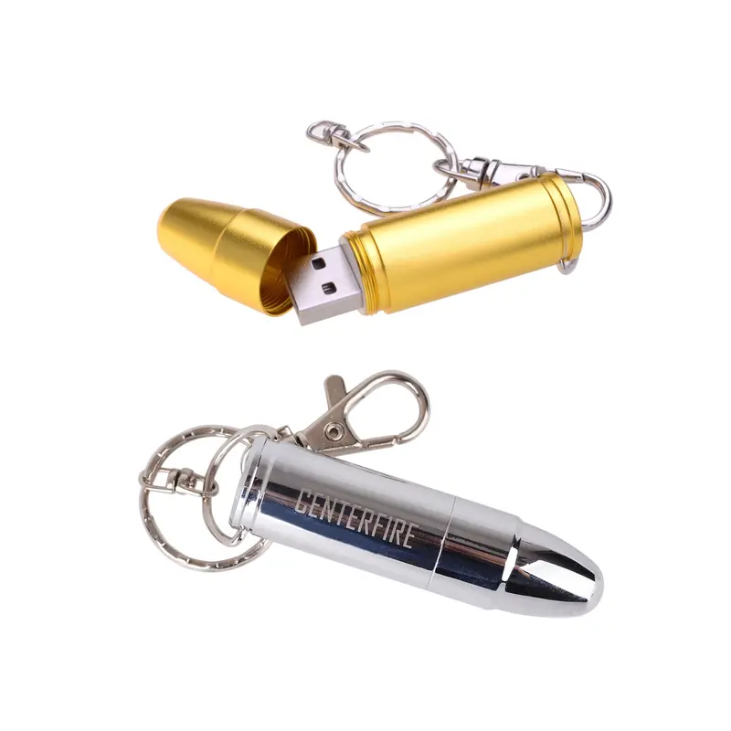 Water Proof Bullet Flash Drive – USB Drives – available in gold, silver colours