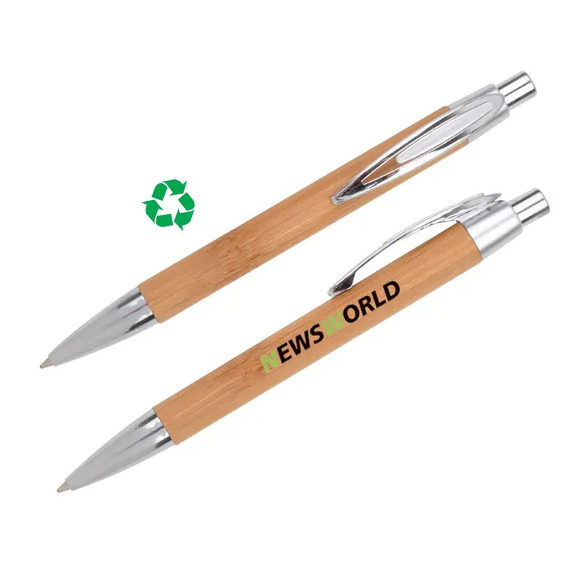 Eco Bamboo Click Pen – Eco Pens – available in beige colour