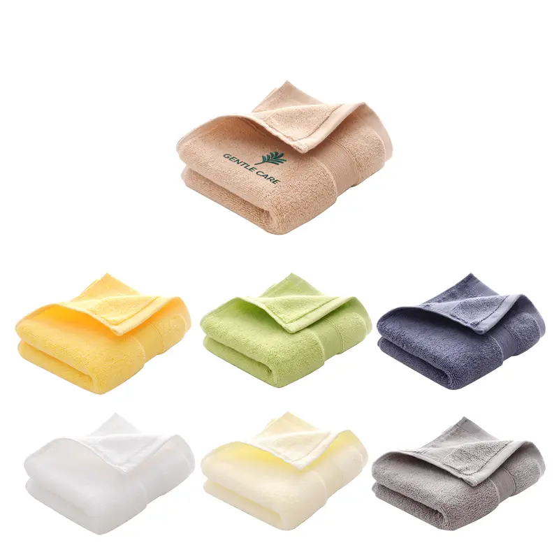 Embroidered Cotton Hand Towel – Towels – available in beige, blue, gold, green colours and 2 more