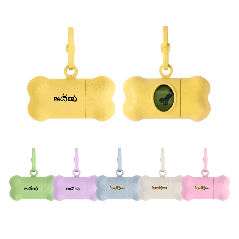 Eco Bone Shape Pet Wastebag Dispenser – Pet Accessories – available in beige, green, grey, pink colours and 2 more