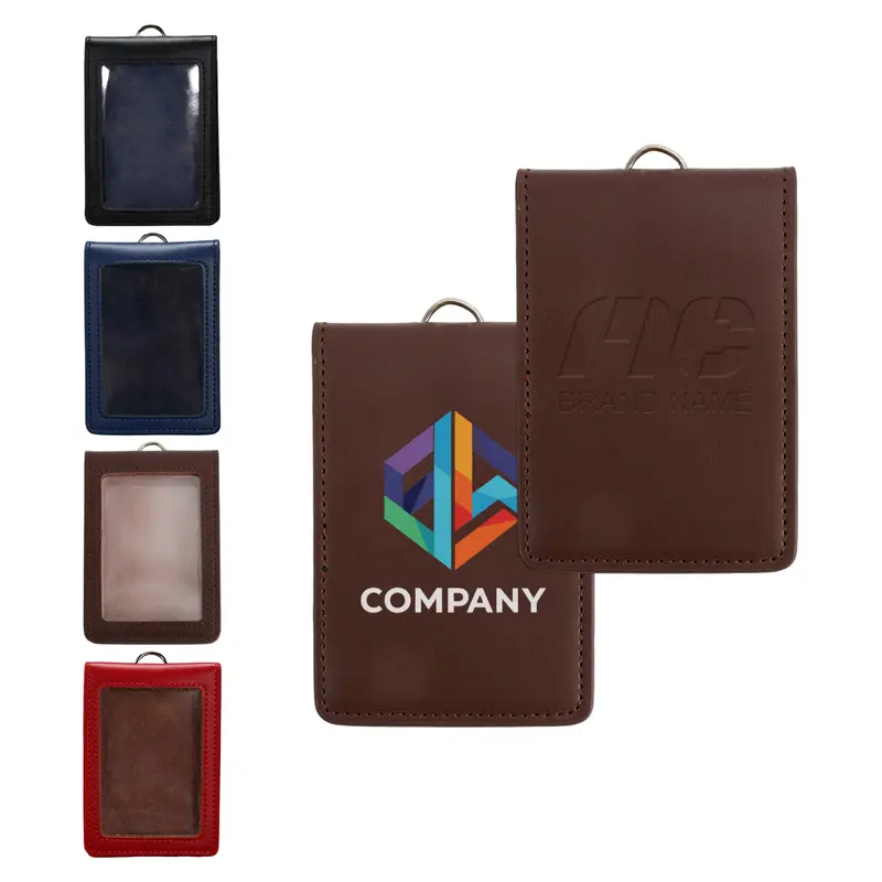 Leather ID Card Holder – Wallets & Purses – available in black, blue, brown, red colours
