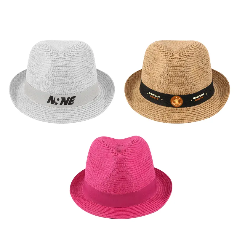 Madrid Style String Straw Hat – Straw Hats – available in beige, pink, white colours