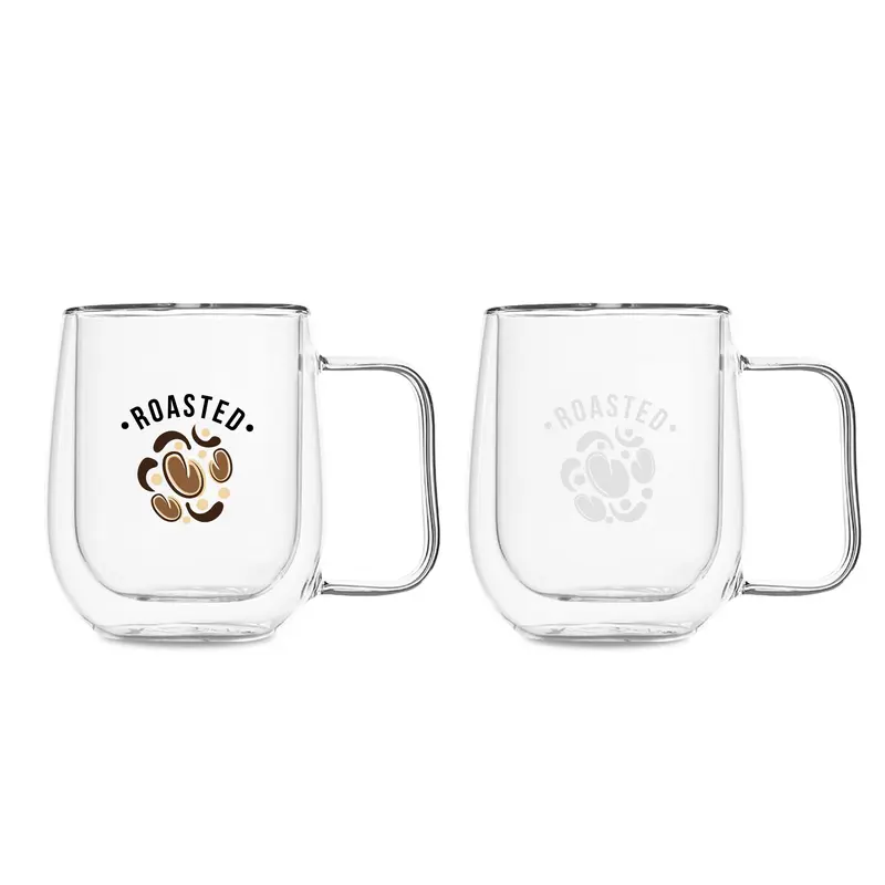 Barrel-Shaped Double Wall Mug – Drink Bottles – available in white colour