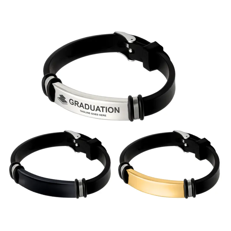 Engraved Bracelet – Accessories – available in black, gold, silver colours