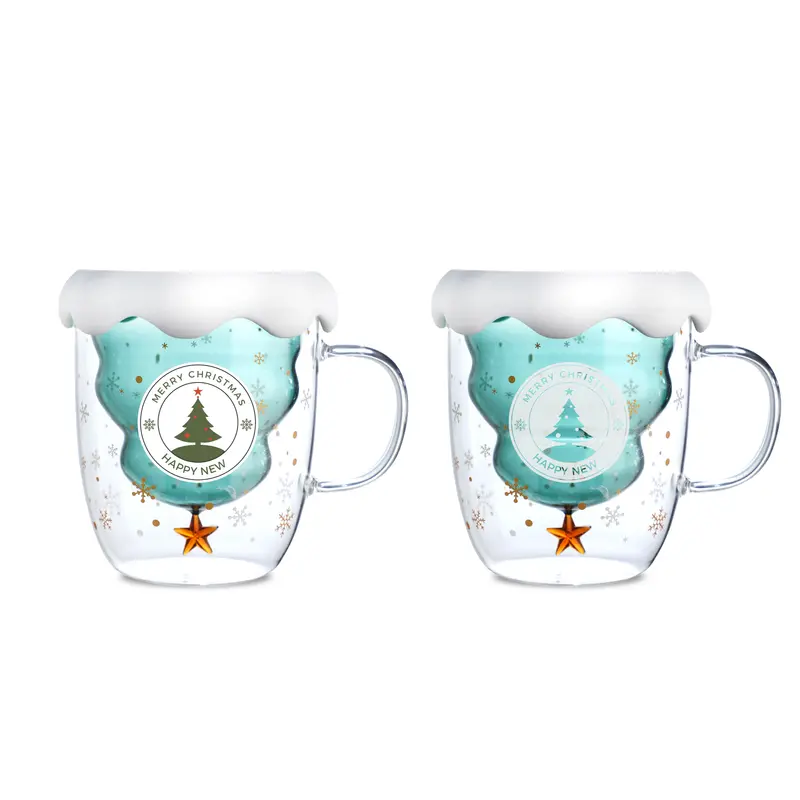 Xmas Tree Double Wall Mug – Drink Bottles – available in white colour