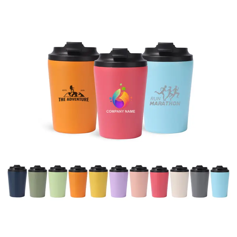 350ML Powder Coated Stainless Steel Coffee Mug – Travel Mugs – available in beige, blue, green, grey colours and 5 more