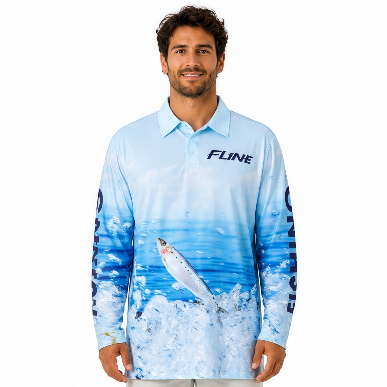 Men's Polyester Spandex Sublimated Fishing POLO