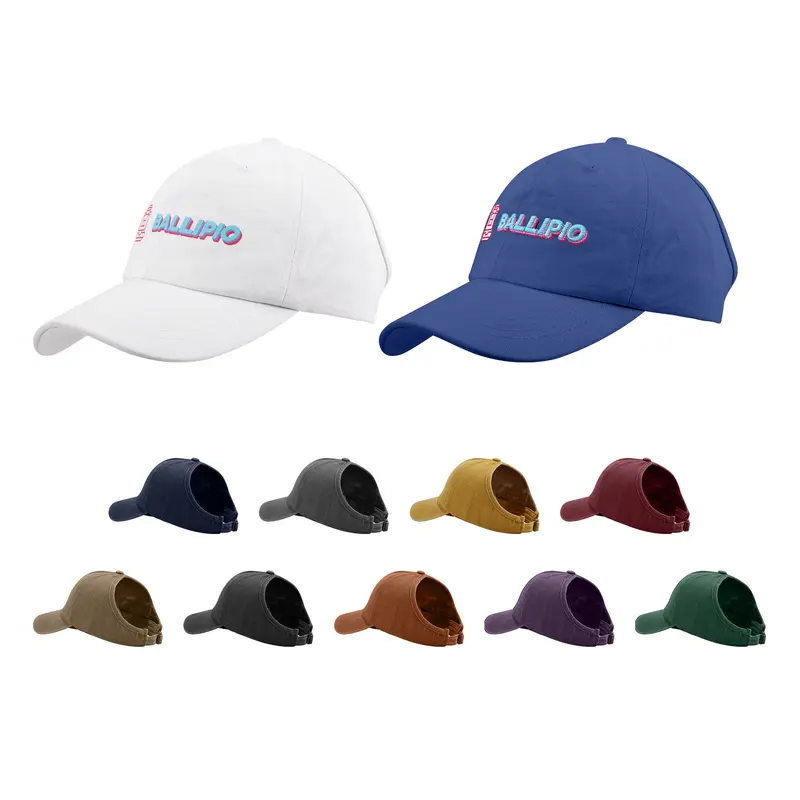 Ponytail Top Hats – Visors – available in beige, black, blue, green colours and 6 more