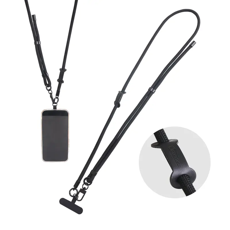 Adjustable Phone Lanyard – Lanyards – available in black colour