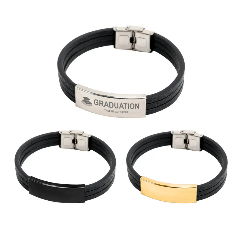 Multi-layer PU Leather Bracelet – Accessories – available in black, gold, silver colours