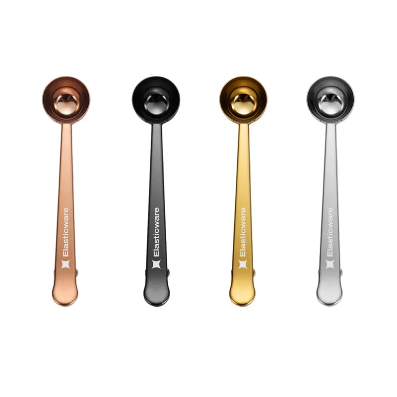 Coffee Measuring Spoon With Clip – Misc Homeware – available in black, gold, silver colours