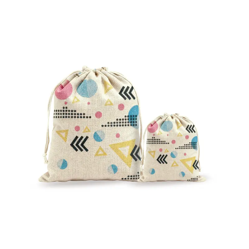 Cotton Linen Drawstring Bags – Drawstring Bags – available in multi colour
