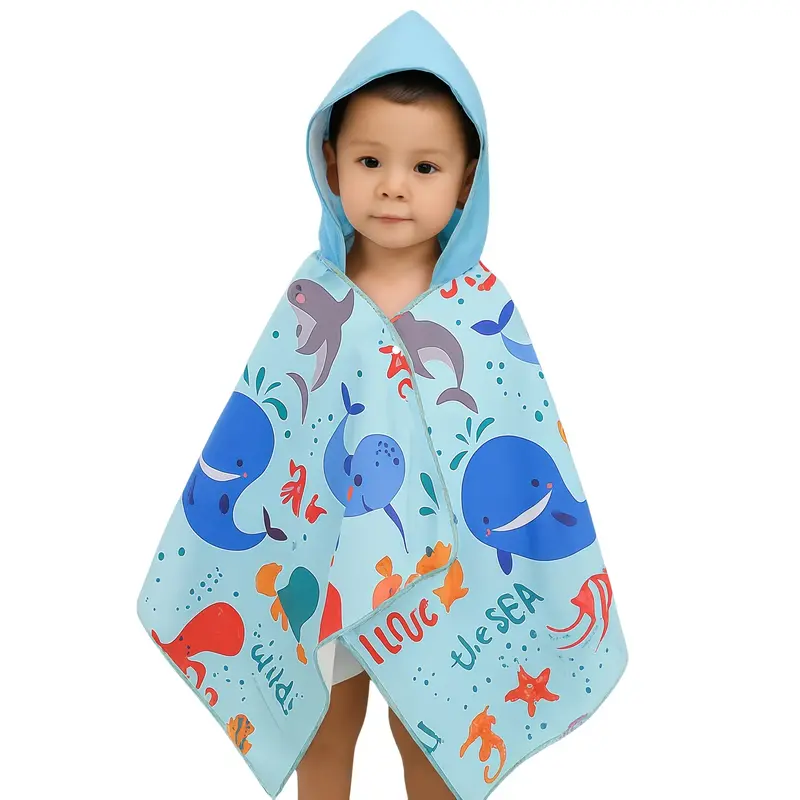 100% Microfibre Sublimation Kids Hooded Shawl – First Aid Kits – available in multi colour