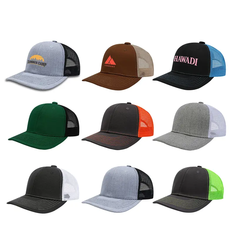 6 Panel Mesh Back Trucker Hat – Trucker Caps – available in black, brown, green, grey colours and 1 more