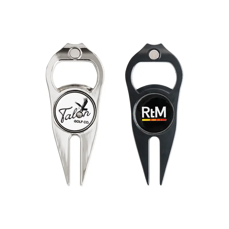 Golf Divot with Ball Marker and Bottle Opener – Golf Accessories – available in black, silver colours